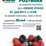 Stretnutie ovocinárov na tému DROBNÉ OVOCIE