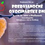 Predvianočné ovocinárske dni 2014